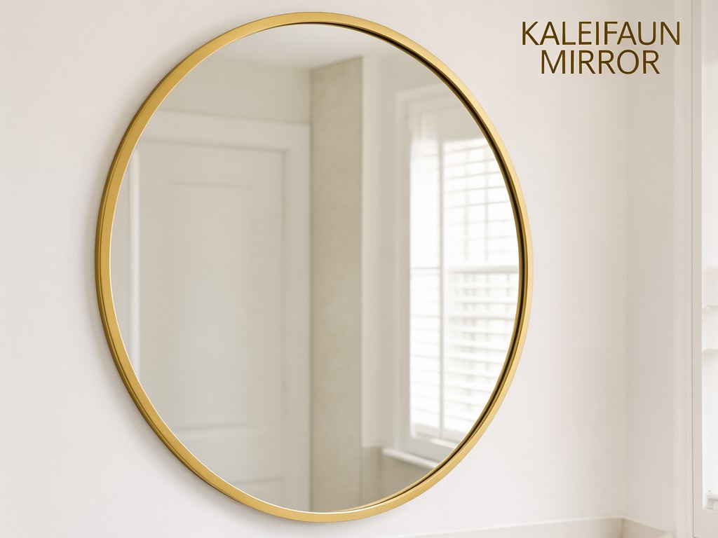 China gold round bathroom mirror factory