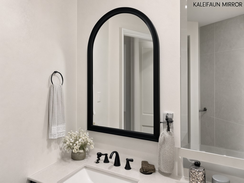 Custom Arched Black Bathroom Vanity Mirror Factory