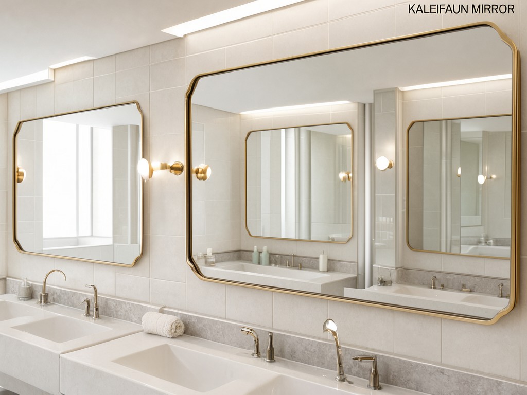 Custom modern gold bathroom mirrors B2B Supplier