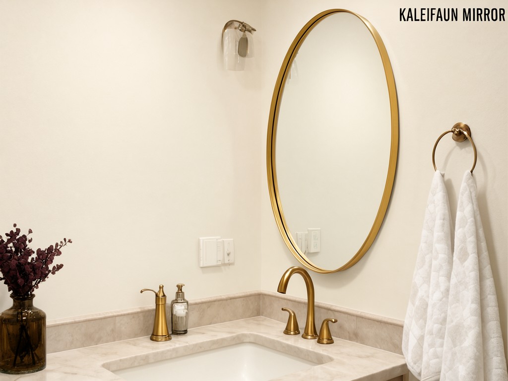 Custom Oval Gold Bathroom Mirror Factory