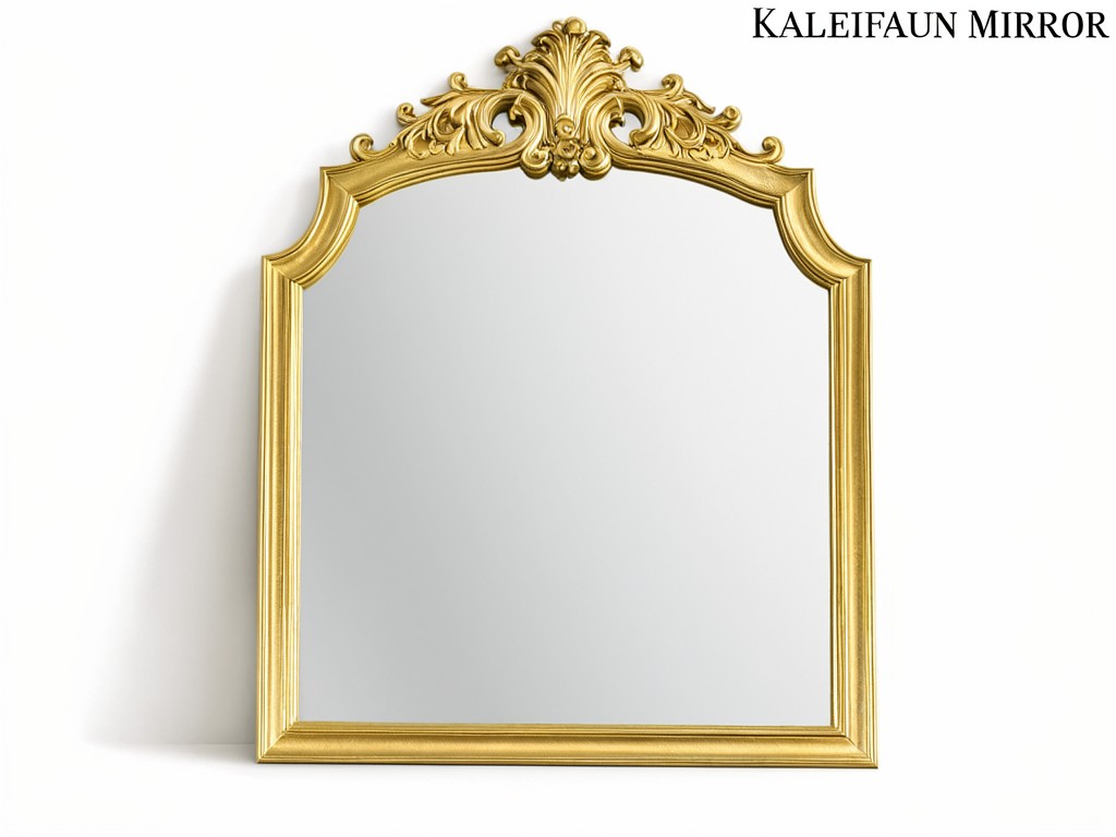 custom white and gold iron mirror factory