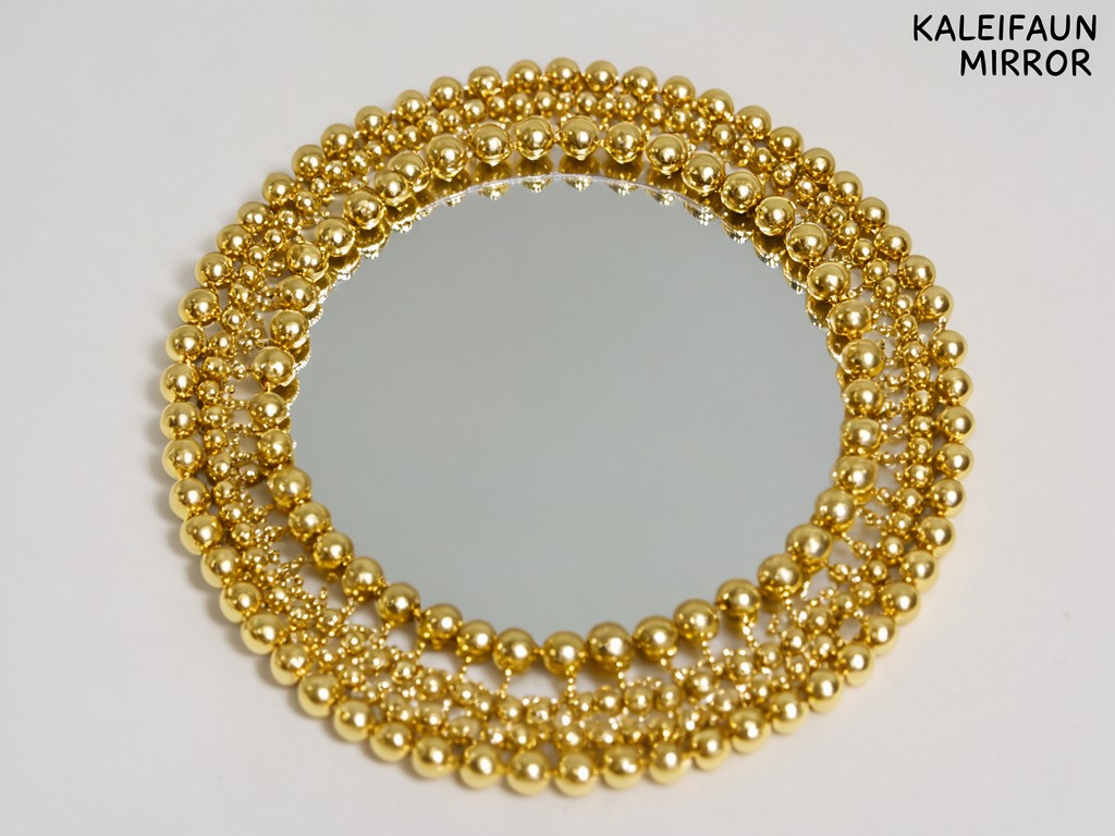 Customized Circle Beaded Mirror Gold Maker