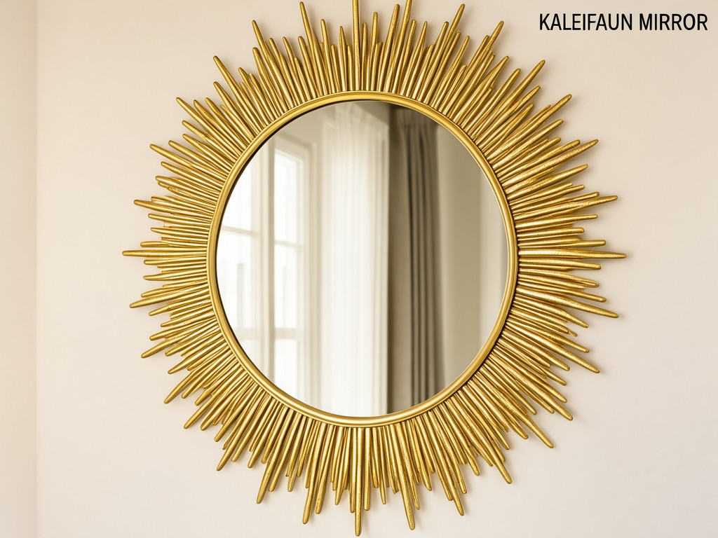 Large Gold Sunburst Wall Mirror Decorative Producer