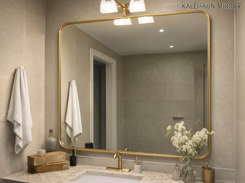 Matte Gold Bathroom Mirror Distributor