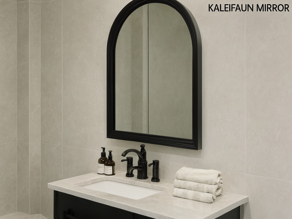 Oem Arched Black Bathroom Vanity Mirror Wholesale