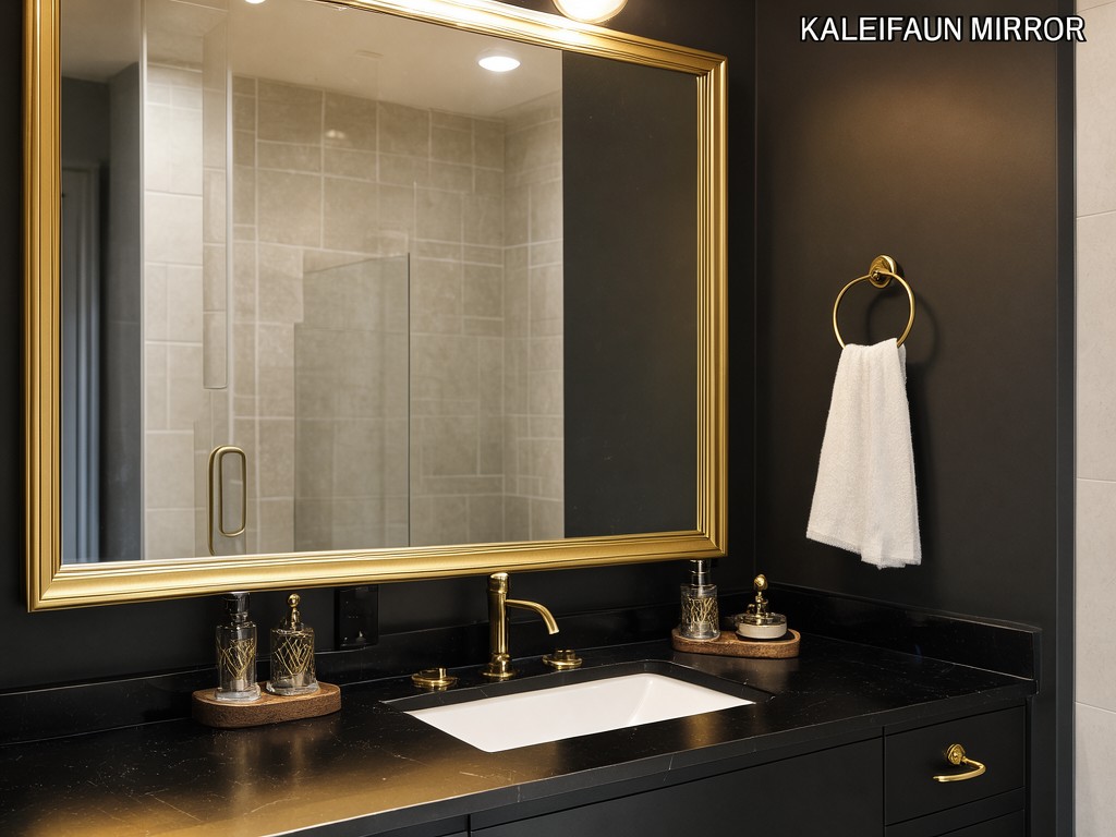 Wholesale Black And Gold Bathroom Vanity Mirror China Supplier